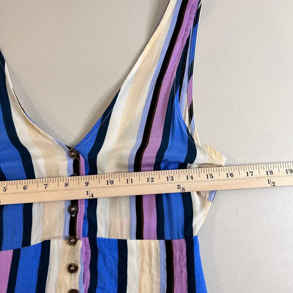 ASTR the Label Women's‎ Periwinkle Multi-Stripe Jumpsuit Romper Dress Size XS